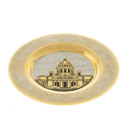 Тарелка с гравюрой "Исаекиевский собор" 12 см в подарочной упаковке Златоуст