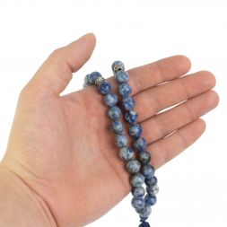 Четки из камня содалит круглые 35 бусин