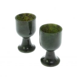 Набор рюмок на ножке из нефрита 30 мл 4х4х7 см