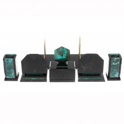 Письменный набор из змеевика &amp;quot;Куб&amp;quot;