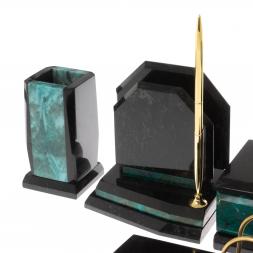 Письменный набор из змеевика &amp;quot;Куб&amp;quot;