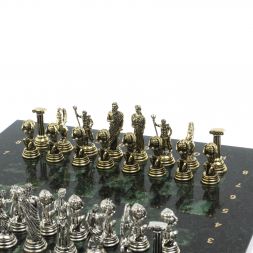 Шахматы "Атлас" доска 28х28 см шабровский змеевик