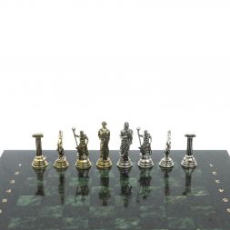 Шахматы "Атлас" доска 28х28 см шабровский змеевик