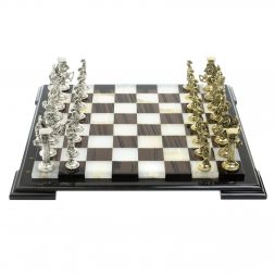 Шахматы "Римские войны" доска 40х40 см оникс / обсидиан