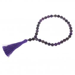 Четки из камня аметист круглые 35 бусин