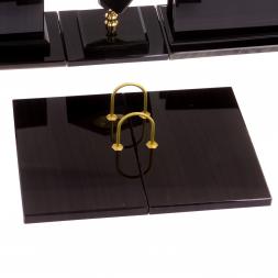 Письменный набор "Оптимал" из черного обсидиана