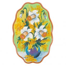 Панно с рисунком из камня "Нарциссы" 29х19 см