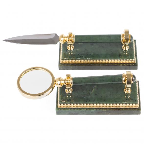 Настольный набор из нефрита &amp;quot;Конь с попоной&amp;quot; 119148