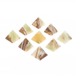 Пирамида из камня оникс зелено-коричневый 3,5х3,5х3,6 см (1,25)