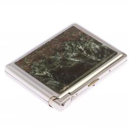 Портсигар на 20 сигарет с зажигалкой камень серафинит