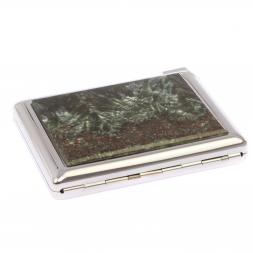 Портсигар на 20 сигарет с зажигалкой камень серафинит