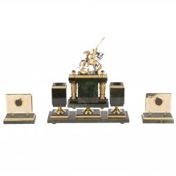 Настольный набор из нефрита "Георгий Победоносец"