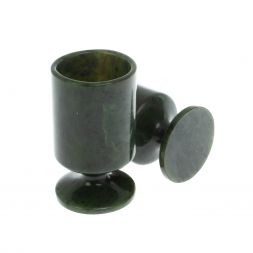 Набор рюмок 2 шт на ножке из нефрита 4х4х7 см 40 мл