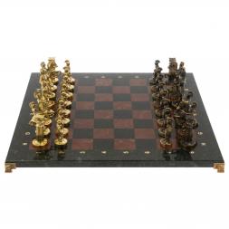 Подарочные шахматы из бронзы "Римские" 44х44 см лемезит
