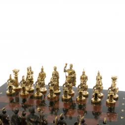 Подарочные шахматы из бронзы "Римские" 44х44 см лемезит