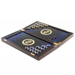 Подарочные нарды "Восточные" с эмалью камень лазурит Златоуст