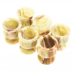 Набор рюмок из оникса 6 шт 20 мл 3,8х4,5см в коробке (1,5х2)