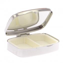 Таблетница на 2 отделения камень иркутский лазурит цвет серебро