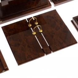 Письменный набор &amp;quot;Золотой&amp;quot; из коричневого обсидиана