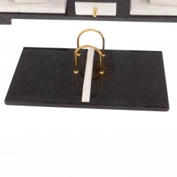 Настольный прибор с гербом РФ "Бюрократ" из мрамора