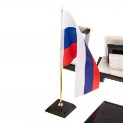 Настольный прибор с гербом РФ "Бюрократ" из мрамора