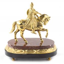 Бронзовая статуэтка "Юрий Долгорукий" на постаменте из камня