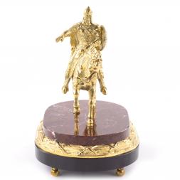 Бронзовая статуэтка "Юрий Долгорукий" на постаменте из камня