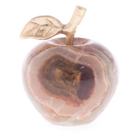 Сувенир &amp;quot;Яблоко&amp;quot; 3,2х4 см (1,25) оникс коричнево-зеленый 122071