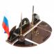 Письменный набор &amp;quot;Овальный&amp;quot; камень обсидиан 122375