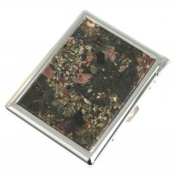 Портсигар на 10 сигарет с зажигалкой камень эвдиалит