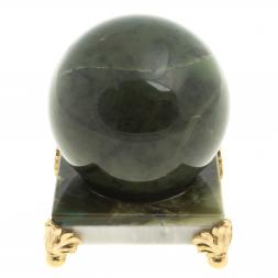 Шар из нефрита 8 см на подставке