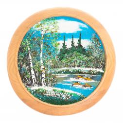 Тарелка декоративная &amp;quot;Весна&amp;quot; 25 см каменная крошка