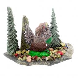 Сувенир из змеевика "Глухарь в бору"