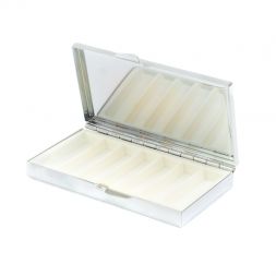 Таблетница на 7 отделений камень амазонит серебристая