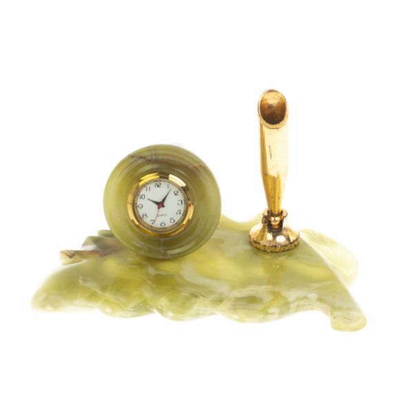 Письменный мини-набор &amp;quot;Лист&amp;quot; из оникса 12,5х7,5х19,5 см (3х5) 129345