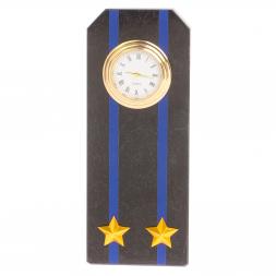 Часы &quot;Погон подполковник Авиации ВМФ&quot; из змеевика