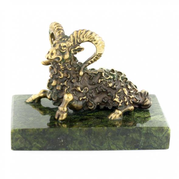 Сувенир статуэтка знак зодиака &amp;quot;Овен&amp;quot; бронза камень 116086