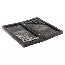 Нарды из камня с гравировкой "Волк"