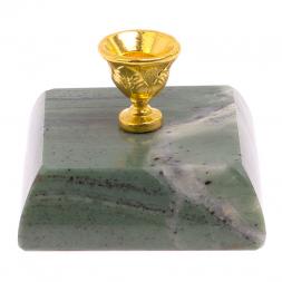 Подсвечник церковный из офиокальцита 5х5х3,5 см