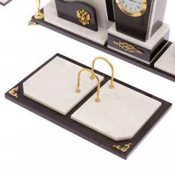 Настольный набор из мрамора и долерита