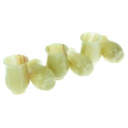 Набор стопок из оникса 6 штук в картонной коробке 40 мл 5х6,5 см (2х3)