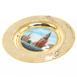 Тарелка сувенирная "Москва Красная площадь" 12 см Златоуст