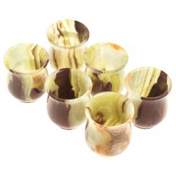 Набор стаканов из оникса 6х7 см 110 мл 6 шт в коробке (2,5х3)