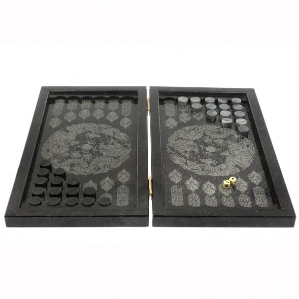 Каменные нарды &amp;quot;Дракон&amp;quot; из габбро-диабаза 118959