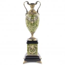 Ваза из натурального змеевика и бронзы "Афина"