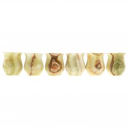 Набор стаканов из оникса в футляре 6,1х7 см (2,5х3) 110 мл 6 шт