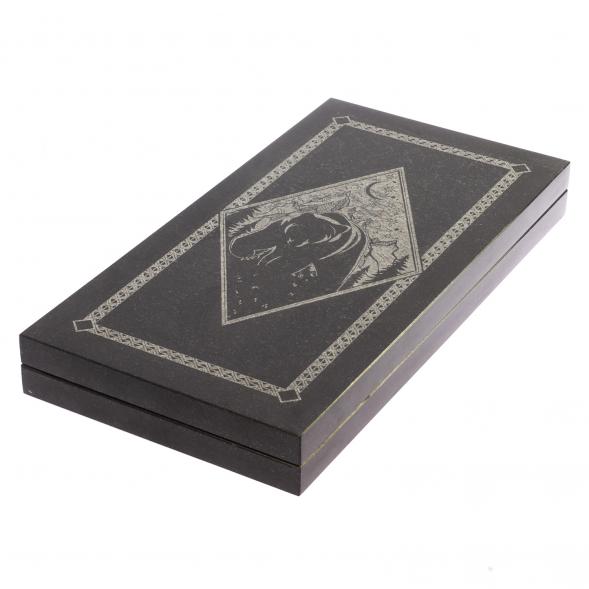 Нарды из камня с гравировкой &amp;quot;Медведь&amp;quot; 124924