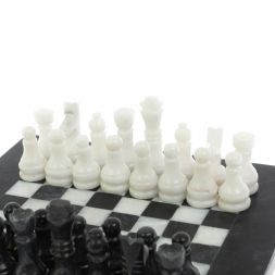 Каменные шахматы "Сувенирные" из мрамора доска 20х20 см