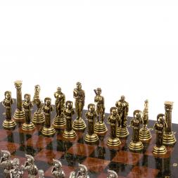 Шахматы "Афина" доска 32х32 см мрамор лемезит