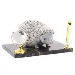 Подставка под ручку "Ежик" змеевик мрамолит